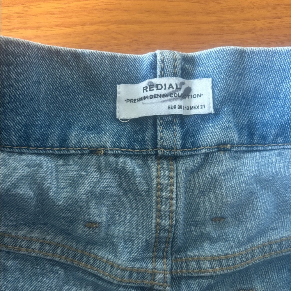 Casual Light Blue Women's Jean Shorts - Picture 4 of 5